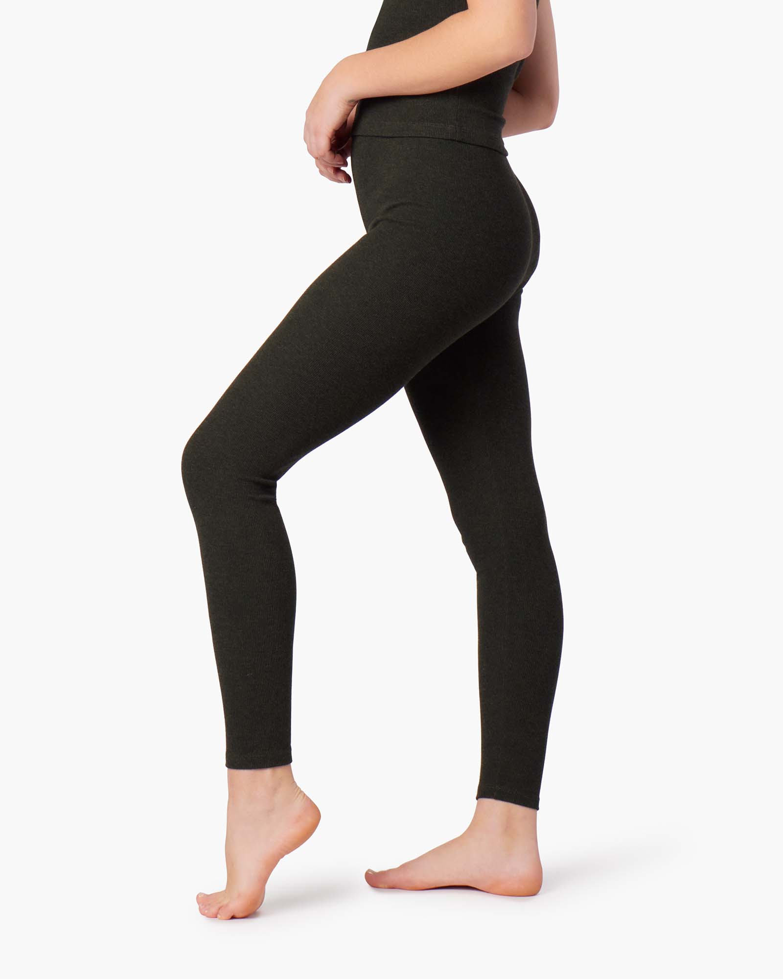 Black Women's's's's's's's's's's's's's's's's's's's's's's TKEES Super Rib Leggings | ZLBIOS650