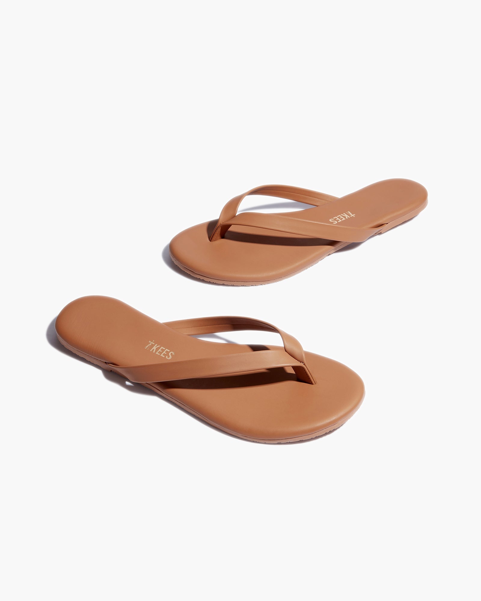 Brown Women's's's's's's's's's's's's's's's's's's's's's's TKEES Boyfriend Vegan Flip Flops | OGQJMH126