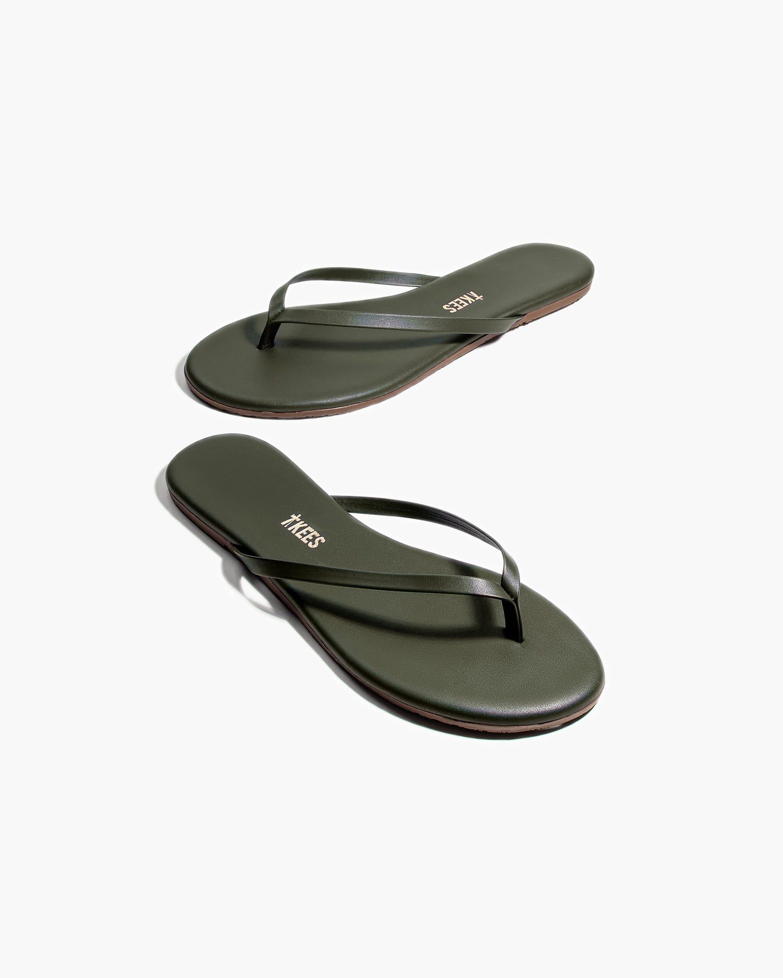 Green Women's's's's's's's's's's's's's's's's's's's's's's TKEES Lily Liners Flip Flops | LRZFBX692