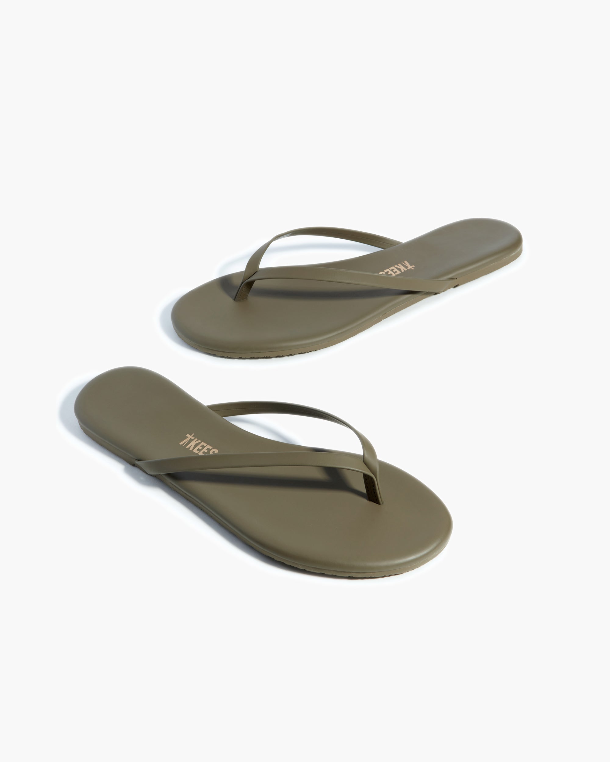 Green Women's's's's's's's's's's's's's's's's's's's's's's TKEES Lily Vegan Flip Flops | VGAFJB463