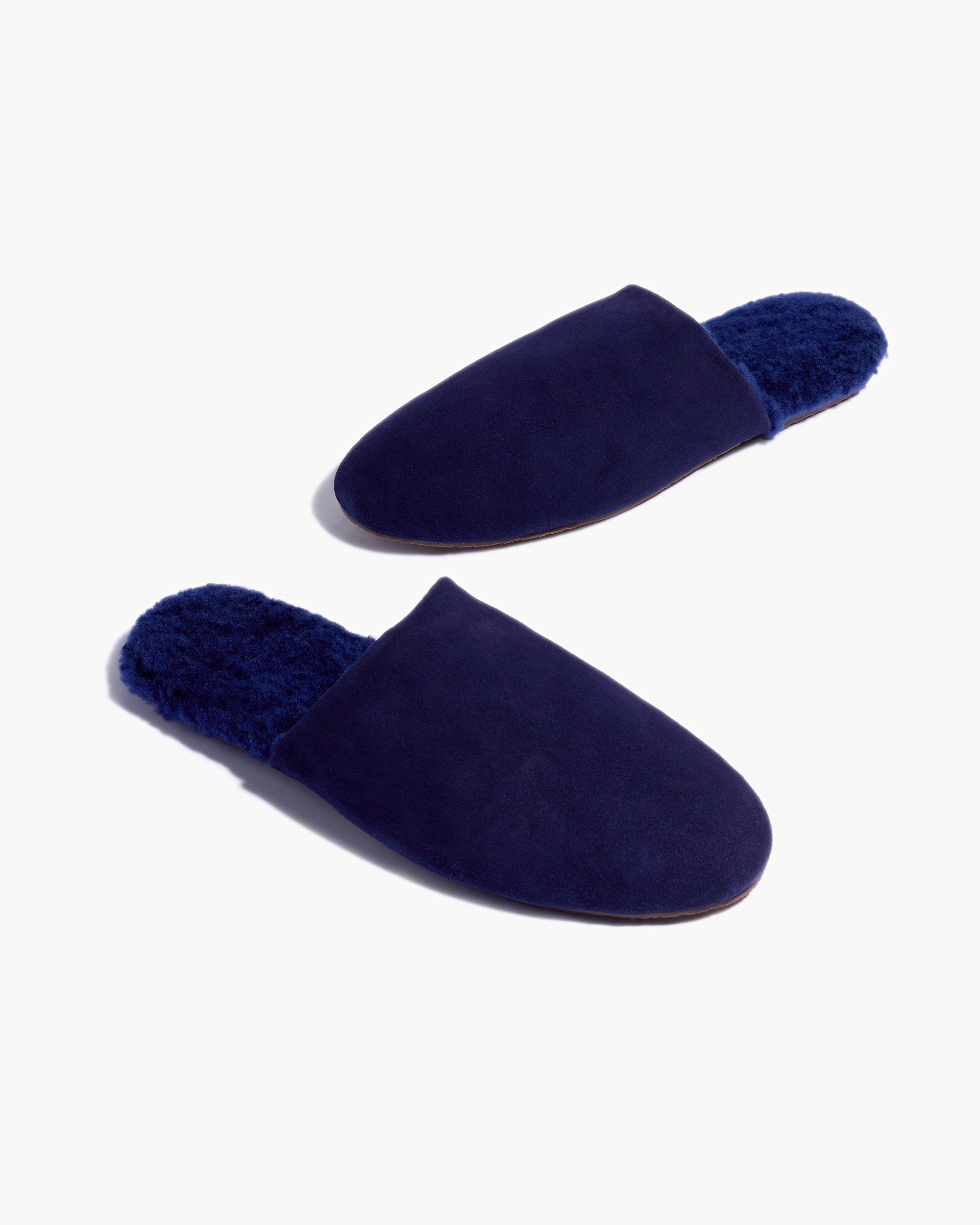 Navy Women's's's's's's's's's's's's's's's's's's's's's's TKEES Ines Shearling Slides | AVNZLG102