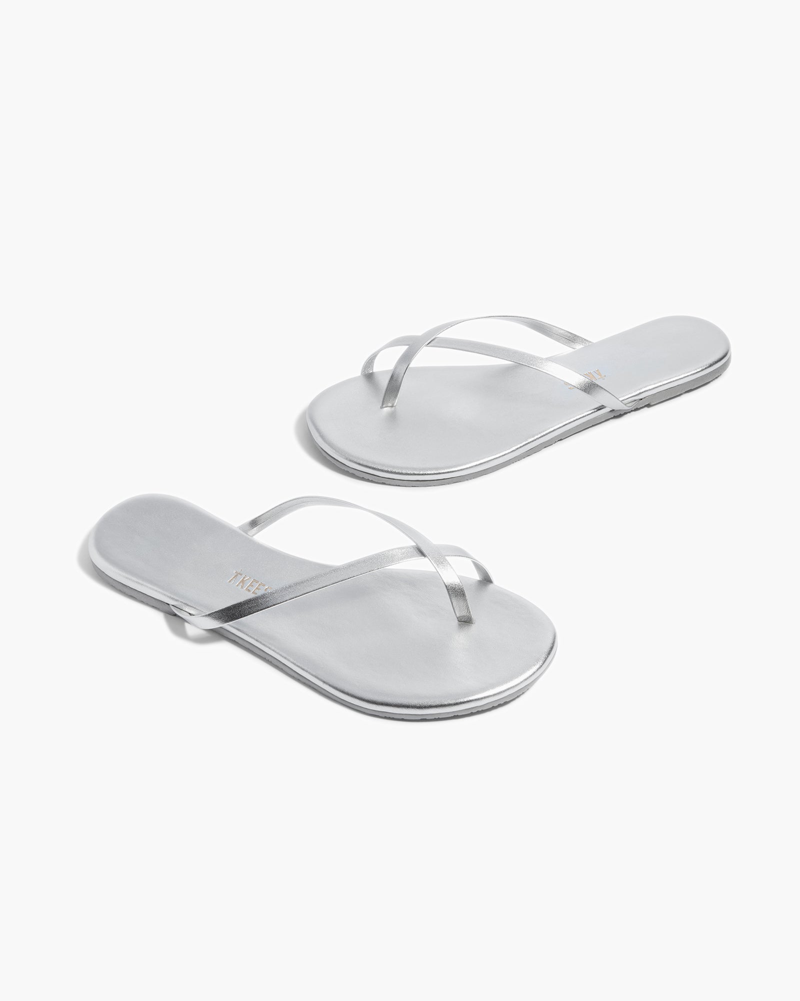 Silver Women's's's's's's's's's's's's's's's's's's's's's's TKEES Riley Metallics Sandals | NDKQZI295