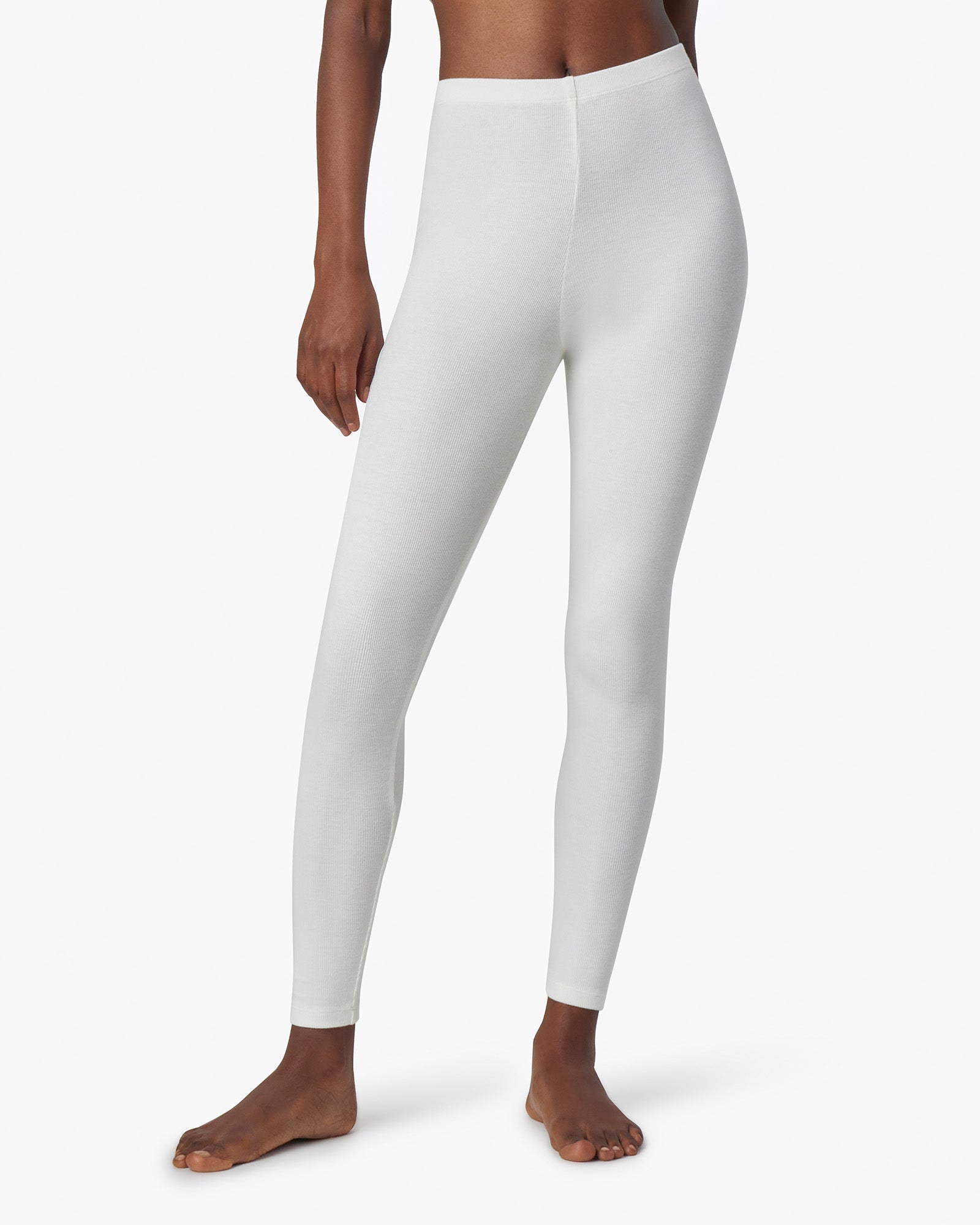 White Women's's's's's's's's's's's's's's's's's's's's's's TKEES Super Rib Leggings | AXUIVZ162