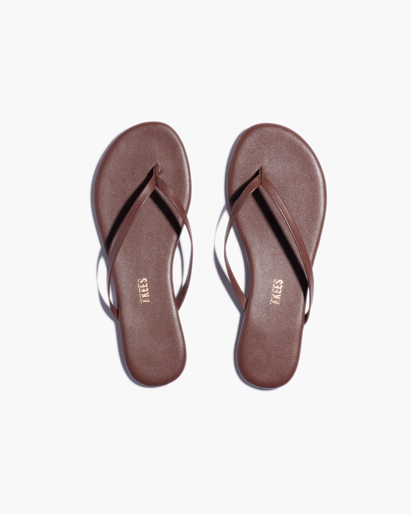 Brown Women's's's's's's's's's's's's's's's's's's's's's's TKEES Lily Shimmers Flip Flops | TIREZG519